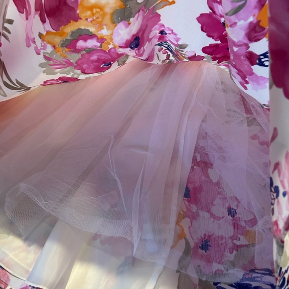 NWT Eliza J Poppy Floral Maxi Print Block Ball Gown Dress Sz 8 Formal Event - Picture 9 of 16